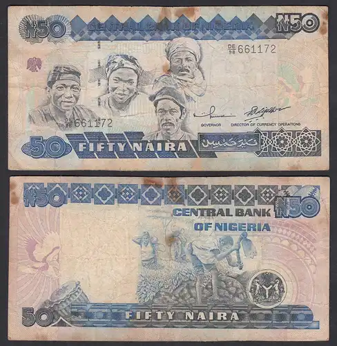 Nigeria 50 Naira Banknote (2001) Pick 27d sig.11  VG (5)    (31949