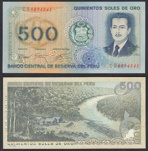 Peru 500 Soles de Oro Banknote 1976 UNC (1) Pick 115     (31956