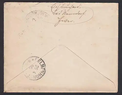 Bahnpost Ovalstempel Emden - Wilhelmshaven ZUG 87 Brief 1896   (20901