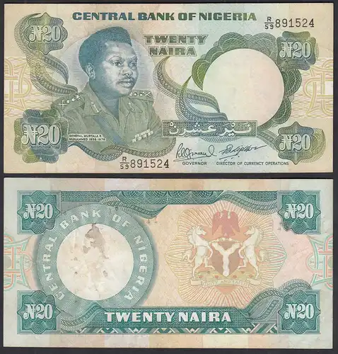 Nigeria 20 Naira Banknote (1984) Pick 26e sig.10 - VF+ (3+)      (31975