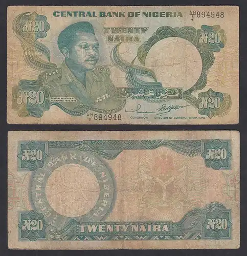 Nigeria 20 Naira Banknote (ca.2001) Pick 26g sig. 11 - VG (5)    (31983