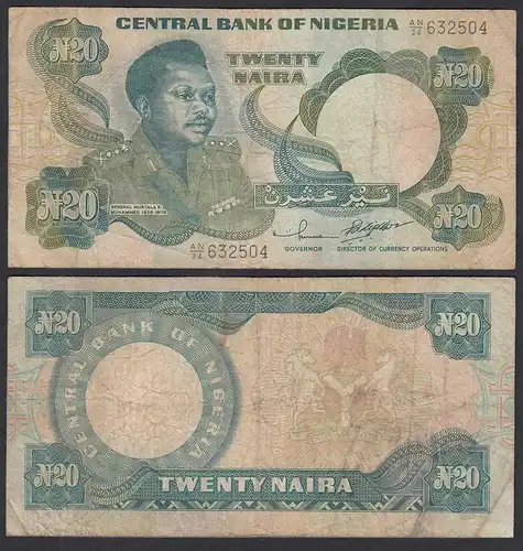 Nigeria 20 Naira Banknote (ca.2001) Pick 26g sig. 11 - F (4)    (31984