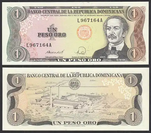  Dominikanische Republik - Dominican Republic 1 Peso 1988 Pick 126c UNC (1)