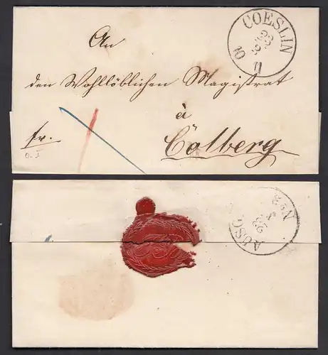ca. 1850 Umschlag COESLIN K1 nach COLBERG   (32067