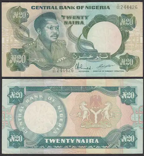 Nigeria 20 Naira Banknote (1984) Pick 26d sig. 9 - VF (3)    (31966