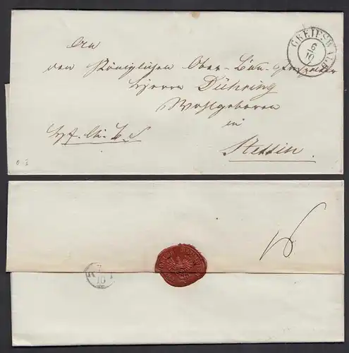 ca. 1840 Umschlag GREIFSWALD K2 nach STETTIN    (32080