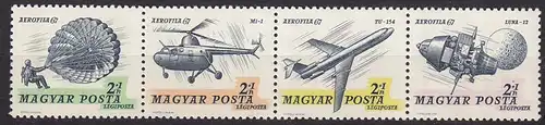 Ungarn - Hungary 1967 Mi. 2351-2354 postfrisch 4er Strip AEROFILA '67   (70468