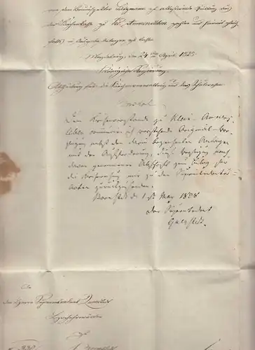 1828 Altbrief MAGDEBURG L2  nach BORNSBECK mit Inhalt    (32064