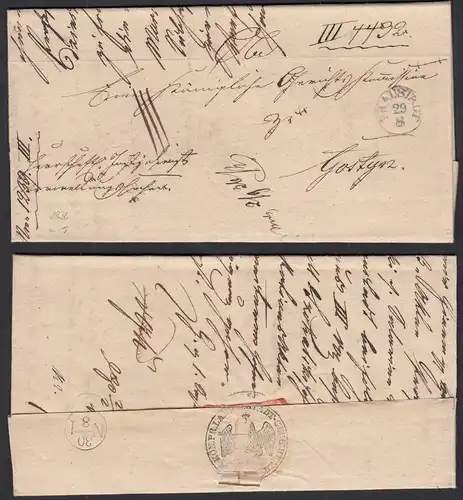 1836 ALTBRIEF FRAUSTADT K1 nach GOSTYN mit Inhalt    (32092