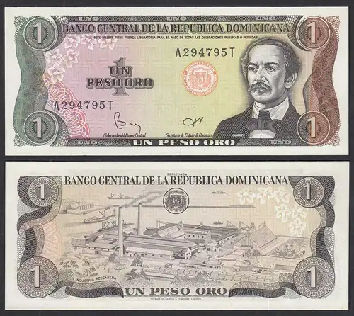  Dominikanische Republik - Dominican Republic 1 Peso 1984 Pick 126a UNC (1)