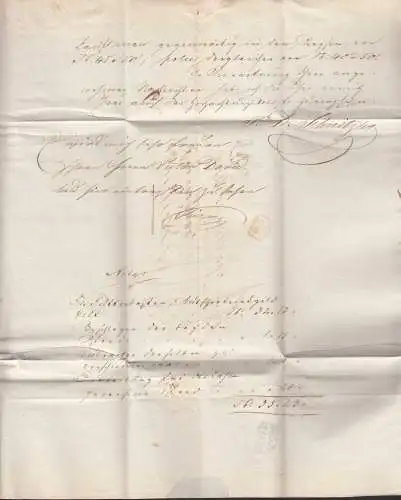 1837 Altbrief BRESLAU ALLEMAGNE PAR HERVE nach VERVIERS Belgien mit Inhalt