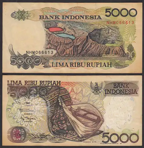 INDONESIEN - INDONESIA 5000 RUPIAH 1992/1993 Pick 130b - F (4)     (32107