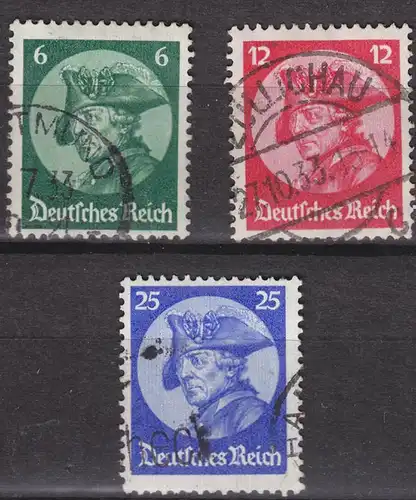 Deutsches Reich DR 1933 Mi. 479-481 Friedrich der Große gestempelt used    (c280