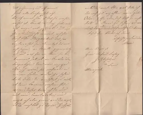 1847 BONN R2 alter Brief mit Inhalt nach ST. TRONG    (32077