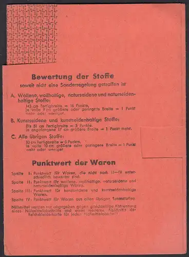 Reichskleiderkarte 3.Reich 1940 Duisburg LWA Düsseldorf    (23146