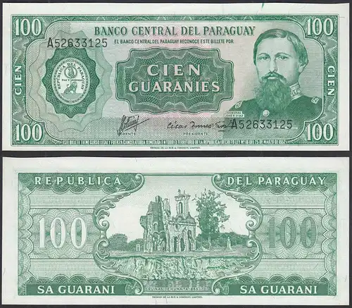 Paraguay - 100 Guaranies Banknote 1982 Pick 205 UNC (1)  (32162