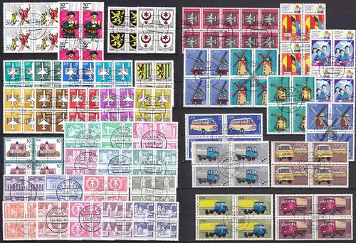 LOT DDR gestempelt/used im 4er Blocks Gelegenheit   (a332