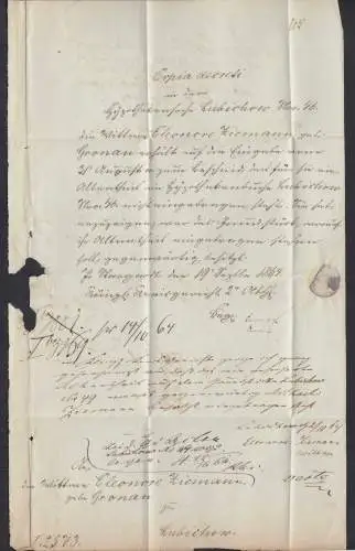 1864 PR: STARGARDT R2 Westpreussen Brief mit Inhalt + Briefträger Stempel (32130