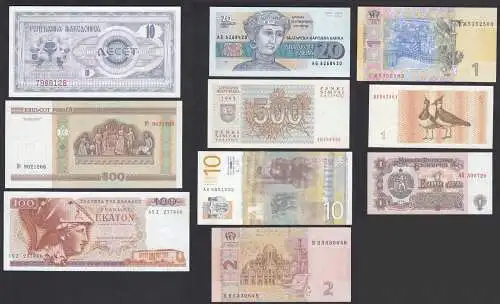 10 Stück verschiedene Banknoten der Welt UNC    (32221