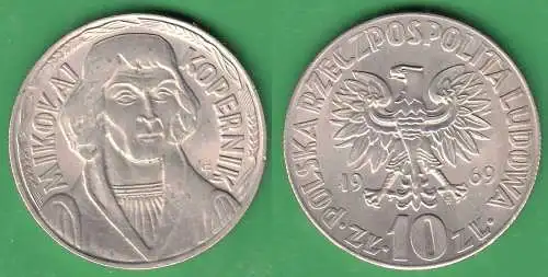 Polen - Poland 10 Zlotych 1969 - Mikolaj Kopernikus    (30766