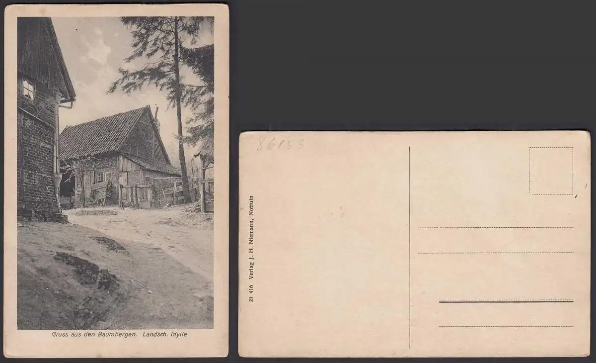 alte AK Nottuln Gruss aus den Baumbergen Landsch.Idylle bei Coesfeld Münster