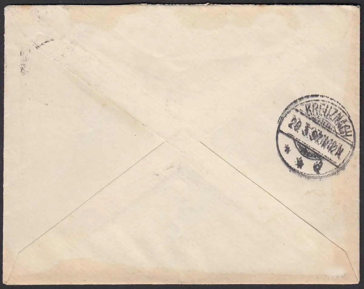 STAUDERNHEIM 1897 Brief 10 Pfennig Reichspost nach Kreuznach    (32255