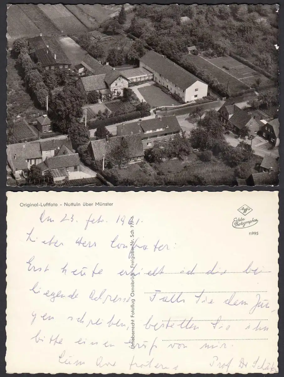 AK Nottuln bei Coesfeld Münster Original Luftfoto selten   (32184