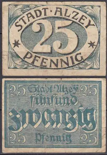 Alzey 25 Pfennig Notgeld Gutschein    (32310