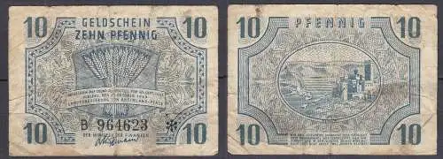 Ro 212 Rheinland-Pfalz 10 Pfennig Landesregierung 15.10.1947 VG (5)    (32315