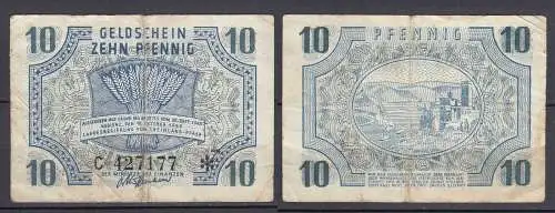 Ro 212 Rheinland-Pfalz 10 Pfennig Landesregierung 15.10.1947 F- (4-)    (32325