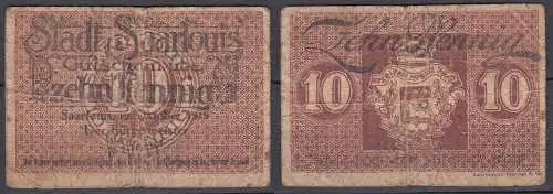 Saarlouis - 10 Pfennig Notgeld Gutschein 1919    (32326