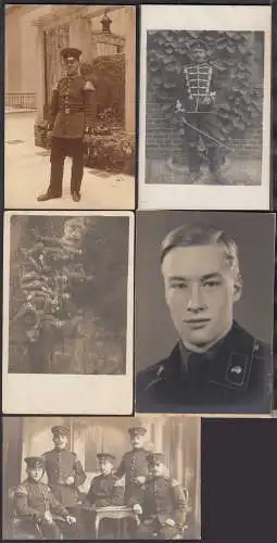 5 Stück Soldaten-Fotos 1. Weltkrieg Kappen Uniform etc.. bitte ansehen  (32345