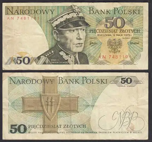 Polen - Poland 50 Zloty Banknote 1975 Pick 142a F (4)  (32360