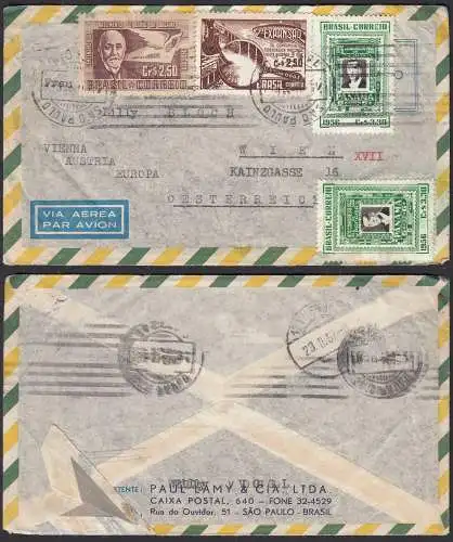 Brasilien - Brazil 1957 Luftpostbrief von SAO PAULO nach WIEN   (32431