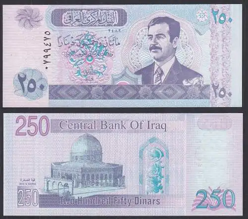 Irak - Iraq 250 Dinars (2002) Pick 88 UNC (1)    (32375