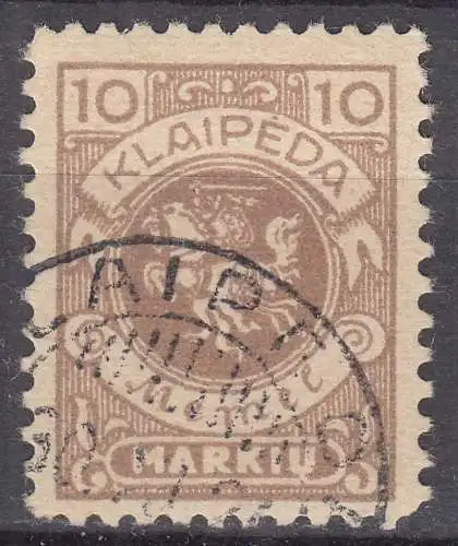 Memel 1923 Mi.141 Freimarken Wappenreiter 10 M. gestempelt used   (70470