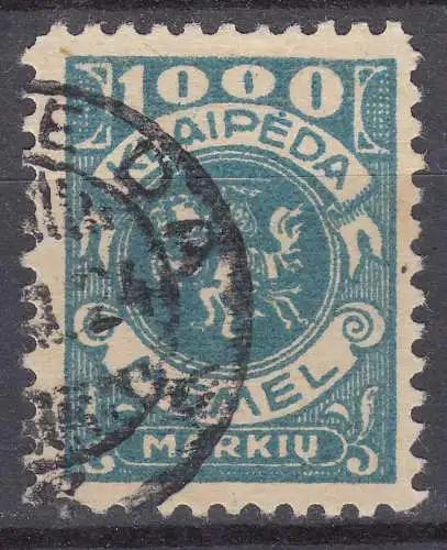 Memel 1923 Mi.150 Freimarken Wappenreiter 1000 M. gestempelt used  (70479