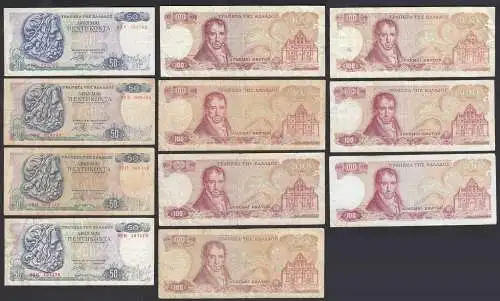 Griechenland - Greece 11 Stück 50 + 100  Drachmai 1978 siehe Fotos   (32358