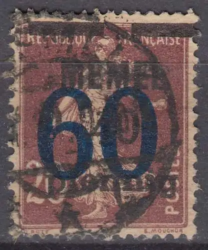 Memel 1921 Mi.35 Freimarken mit Aufdruck 60 auf 40 a 20 gestempelt used  (70484