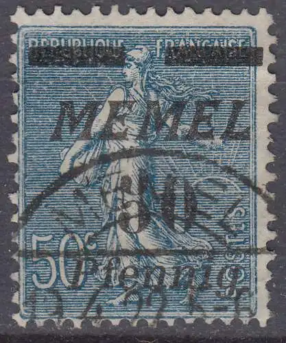 Memel 1922 Mi.61 Freimarken mit Aufdruck 50 auf 50 gestempelt used  (70487