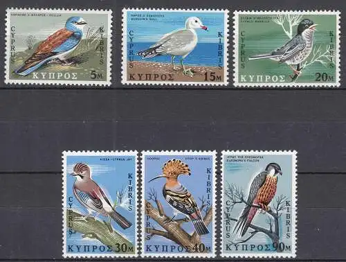 Zypern - Cyprus 1969 Vögel Birds Animals postfrisch MNH    (70491