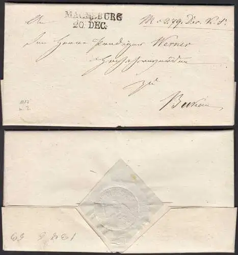 1817 MAGDEBURG L2  Brief mit Inhalt nach Buvien ?   (32417