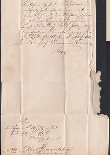 1863 HALBERSTADT R2 Brief mit Inhalt nach Klein Germersleben   (32419