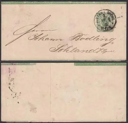 Deutsches Reich seltene Streifband-Ganzsache 1876 aus Zittau S5   (32427
