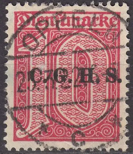 Oberschlesien - Upper Silesia Mi. D9 overprint 10 Pf. gebraucht used Vollstempel