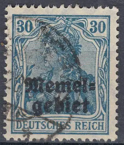 Memel 1920 Mi. 15 Freimarken mit Aufdruck 30 Pf. gestempelt used  (70499