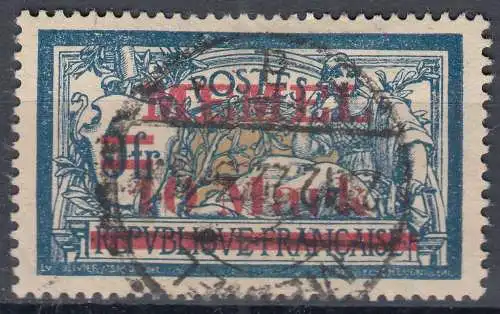 Memel 1921 Mi. 38 Freimarken mit Aufdruck 10 M. Auf 5 Fr. gestempelt used (70501