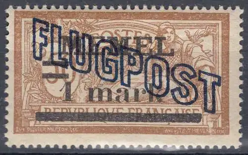 Memel 1921 Mi. 43 Freimarken mit Aufdruck 1 M. Auf 50 C. * MH    (70502