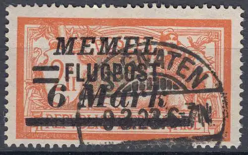 Memel 1922 Mi. 105 Freimarken mit Aufdruck 5 M. auf 1 Fr. gestempelt used (70508