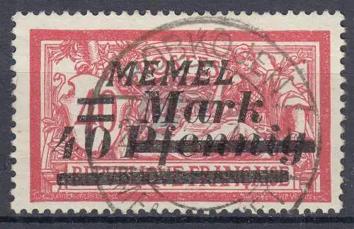 Memel 1922 Mi.119 Freimarken mit Aufdruck 40 M.auf 40 C.gestempelt used  (70512